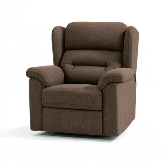 Brązowy fotel wypoczynkowy z tapicerką poliestrową 90 x 92 x 102 cm